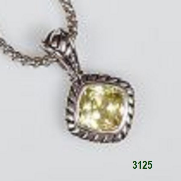 GREEN APPLE STERLING SILVER NECKLACE