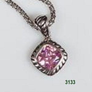 PINK STERLING SILVER NECKLACE