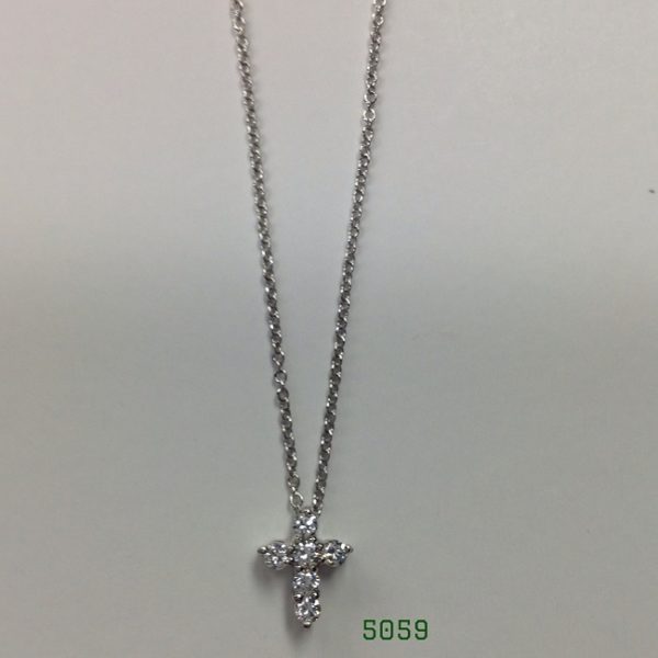 STERLING SILVER TINY CROSS NECKLACE