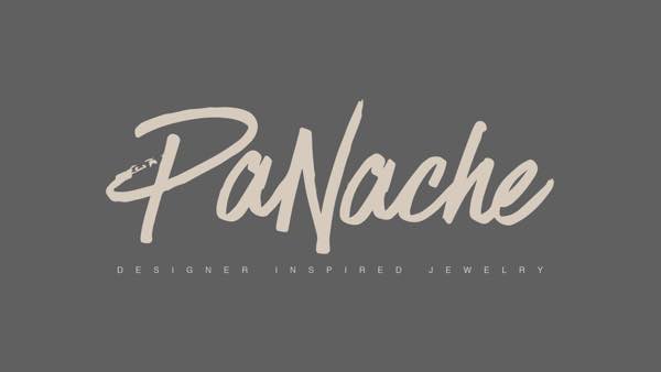 Panache Main logo tan on gray