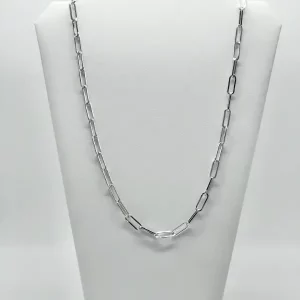 Silver Paperclip Necklace 2422 13195