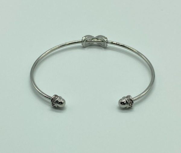 Silver Small Infinity with CZ Bangle 13259 alt