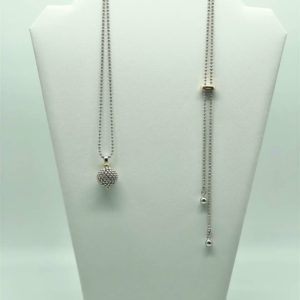 Two Tone Caviar Ball Necklace on Slide 12202